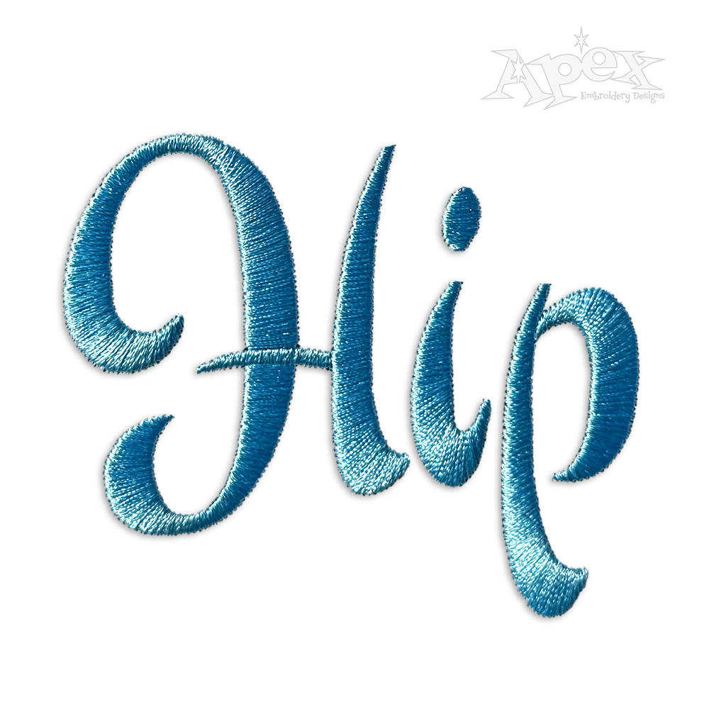 Dipsea Script Machine Embroidery Font by Apex Designs Letter