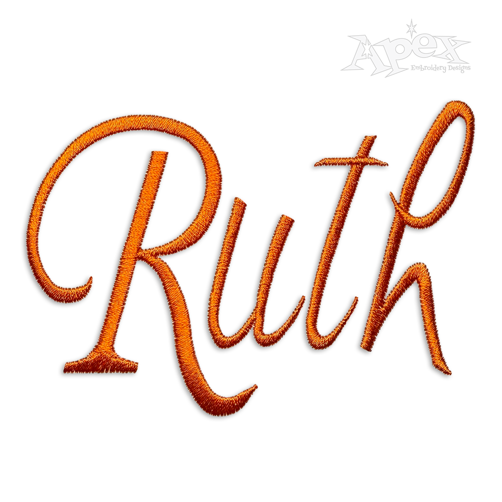 Fancy Script Machine Embroidery Fonts by Apex