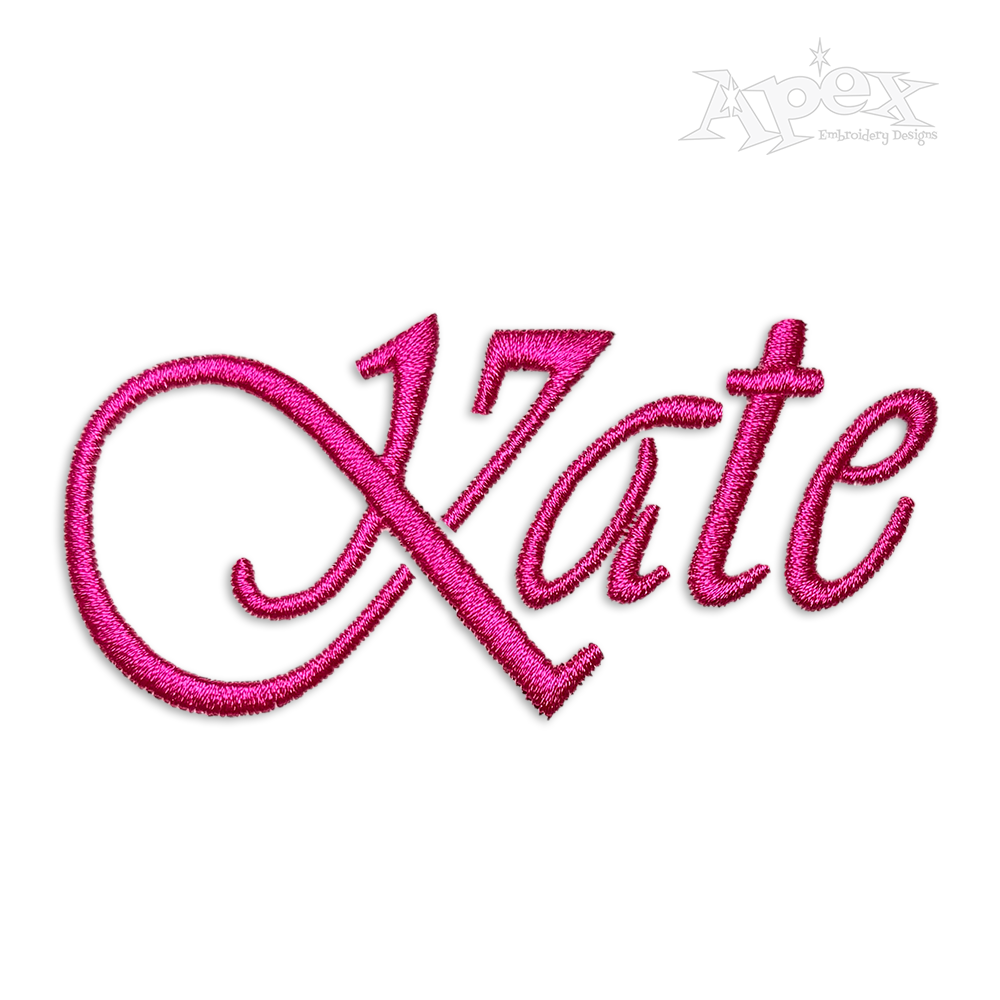 Modern Calligraphy Machine Embroidery Font by Apex