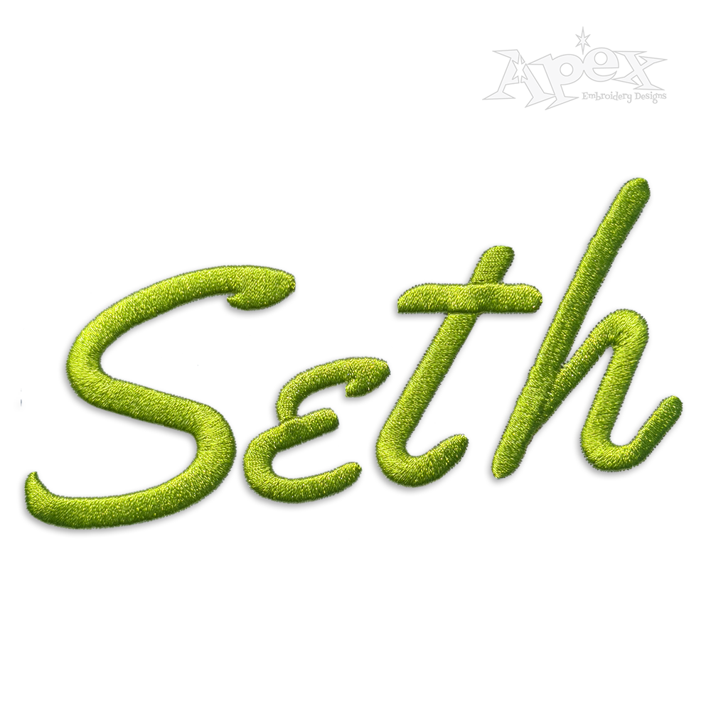 Athletic Bold Script Machine Embroidery Font