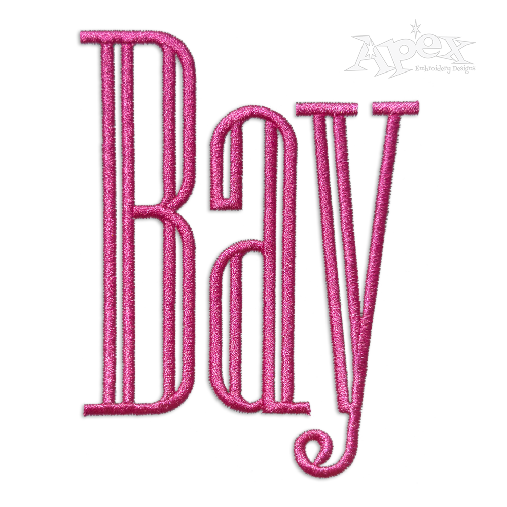 Amelia Machine Embroidery Font