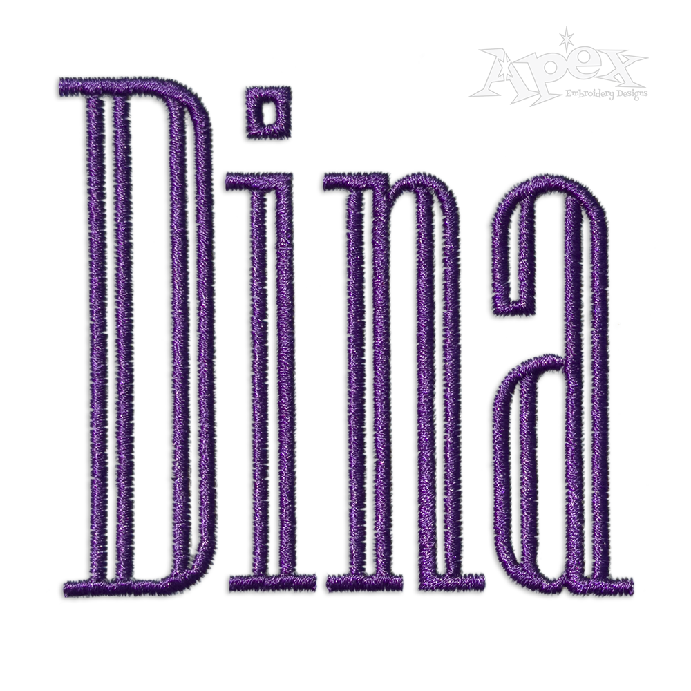 Amelia Machine Embroidery Font By Apex
