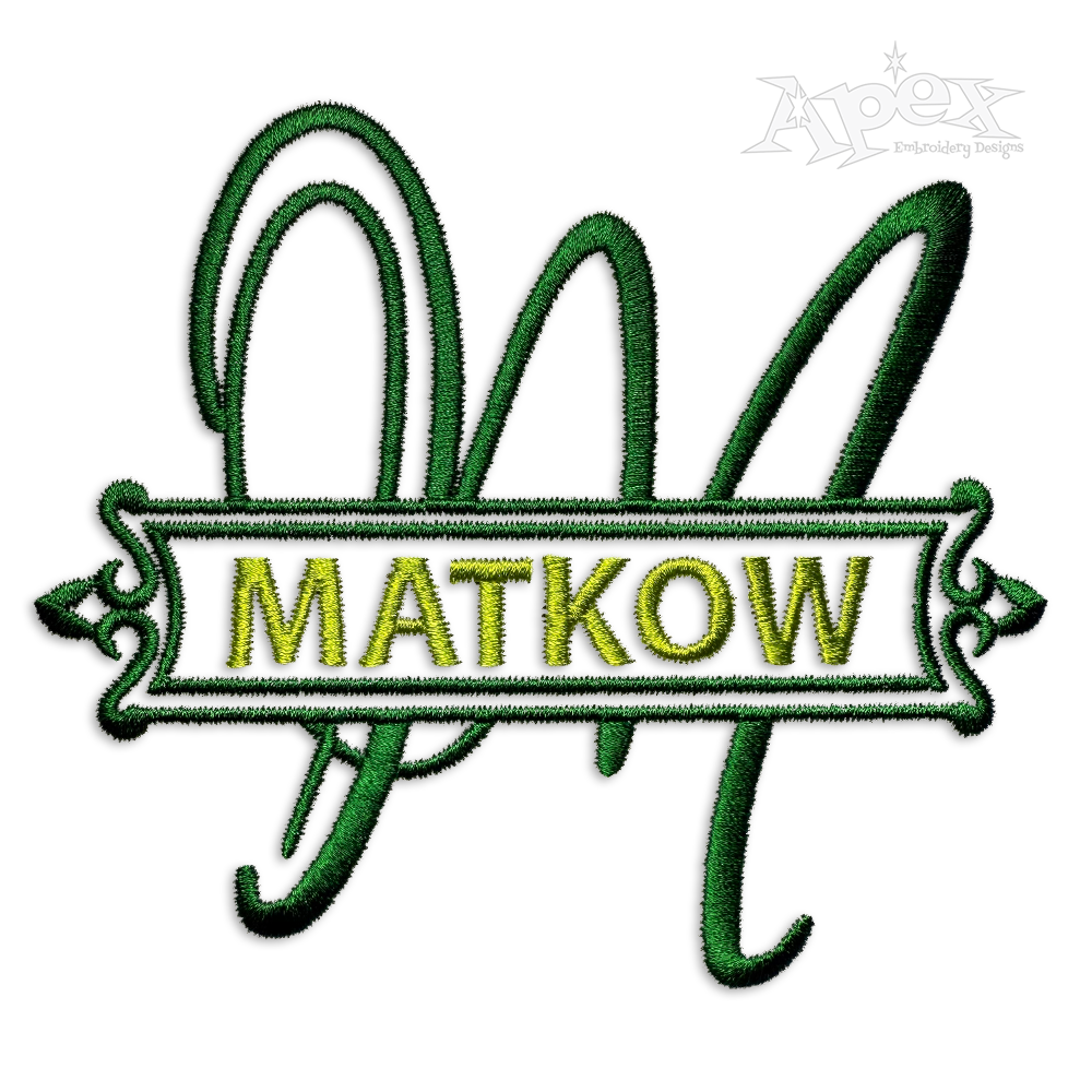 Bonita Split Monogram Machine Embroidery Font