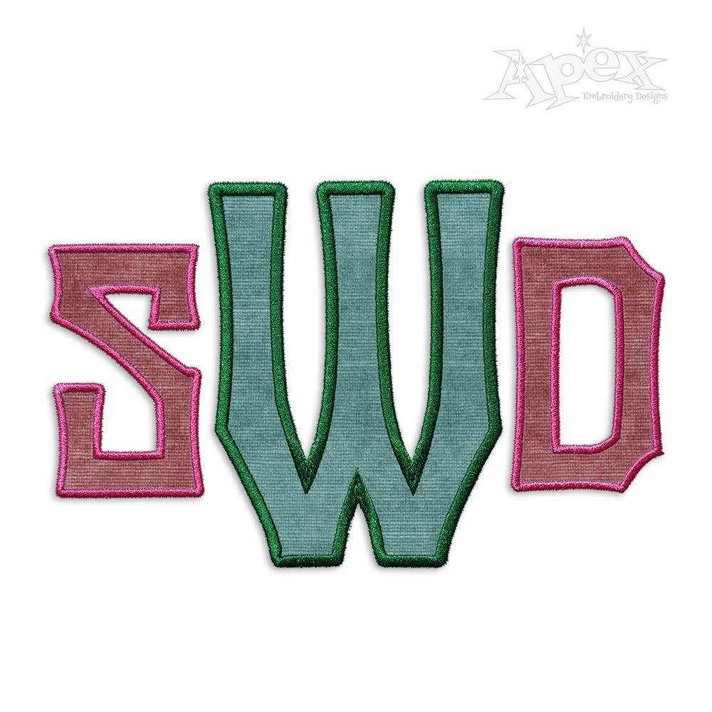 Sagano Grove Applique Machine Embroidery Fonts Letters