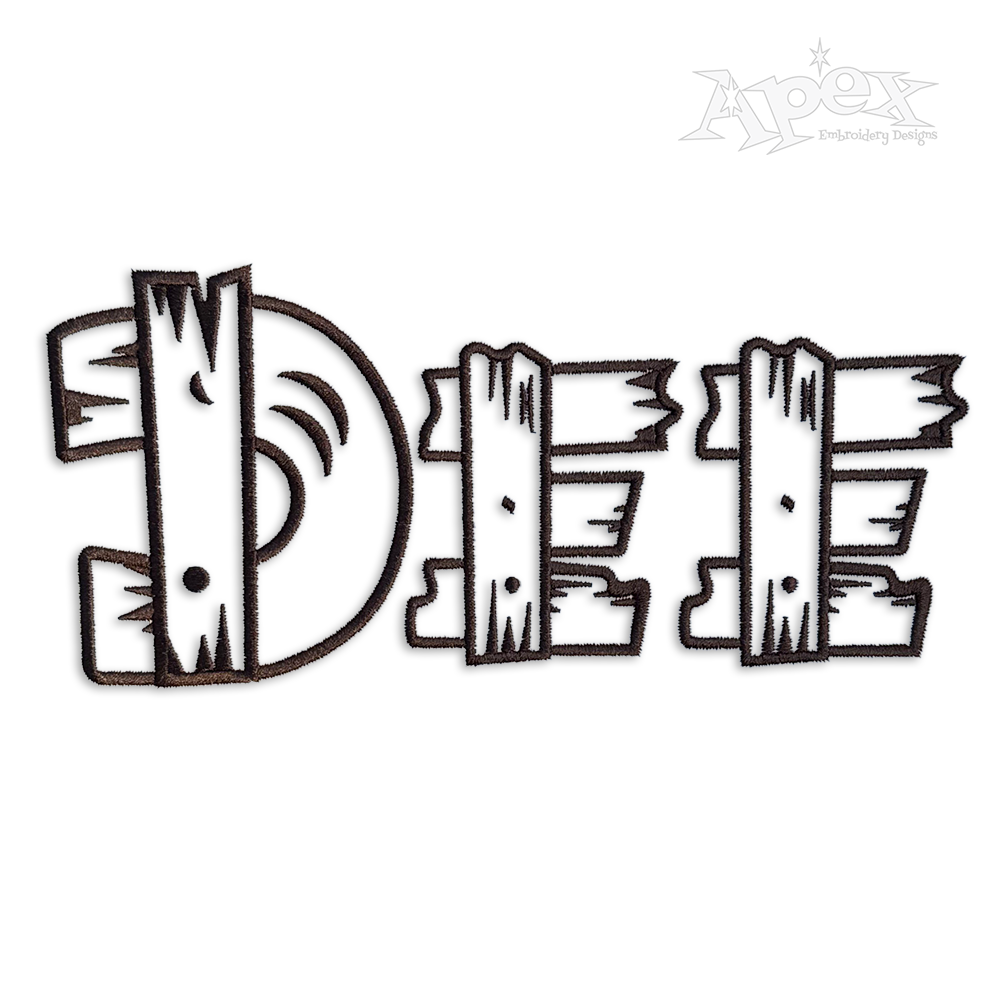 Backyard Fence Machine Embroidery Font - Apex