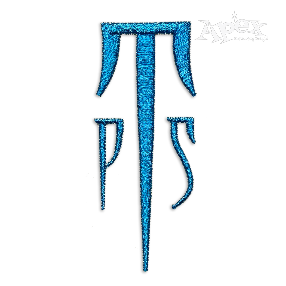 Dagger Machine Embroidery Alphabet Font Designs