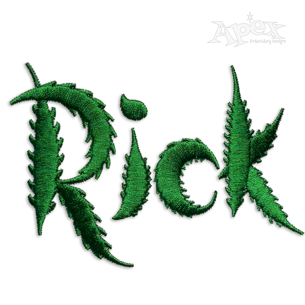 Leaf Machine Embroidery Fonts