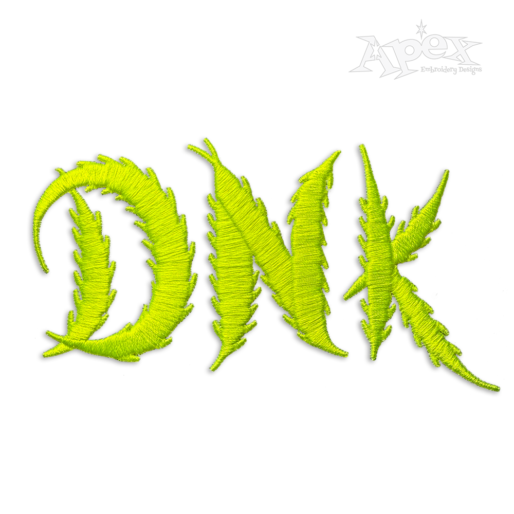 Leaf Machine Embroidery Font by Apex