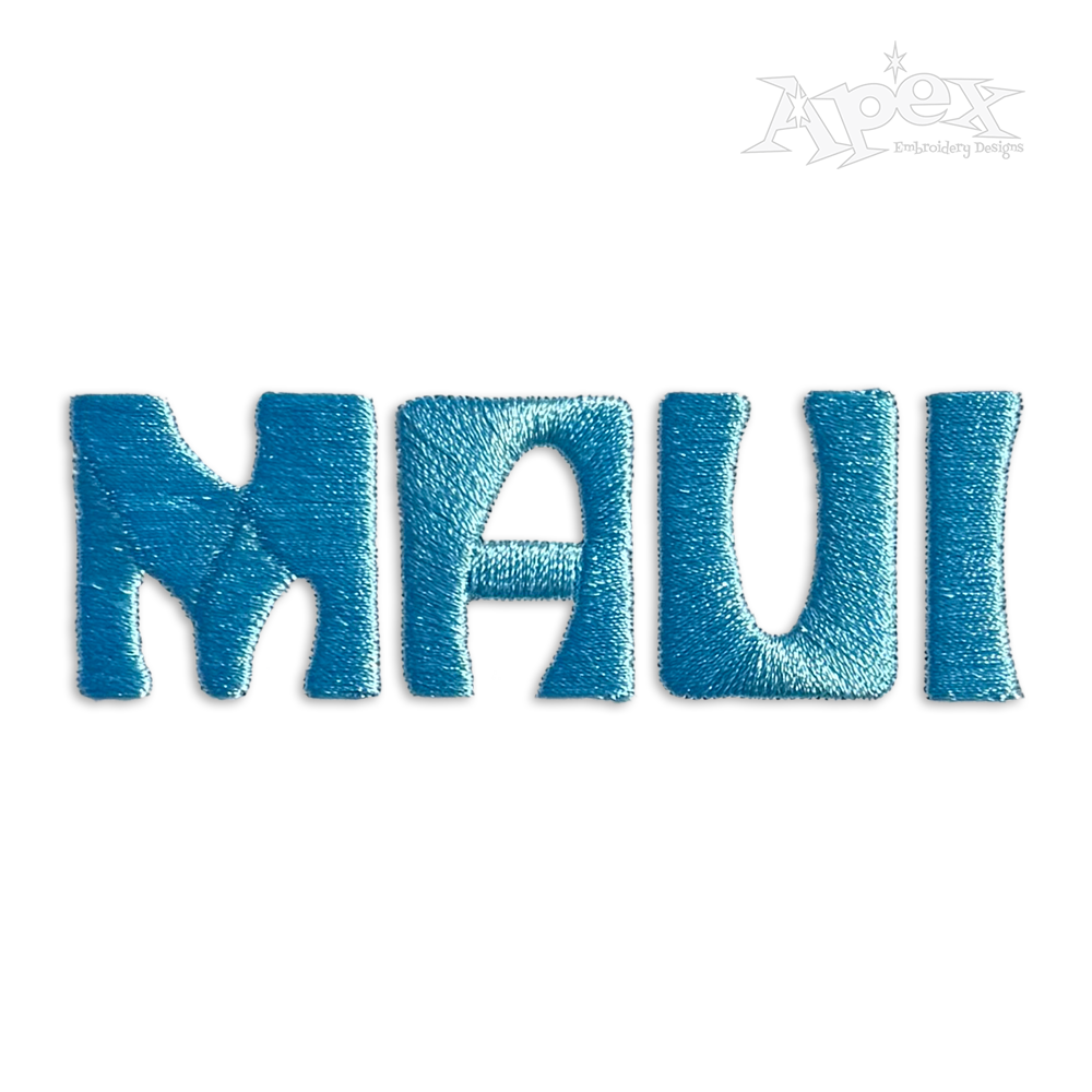 Aloha Hawaii Tiki Machine Embroidery Fonts