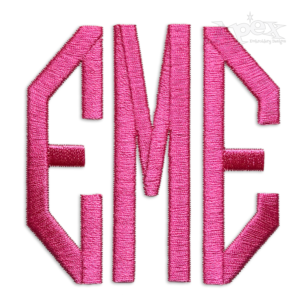 Hector Shape Machine Monogram Embroidery Fonts