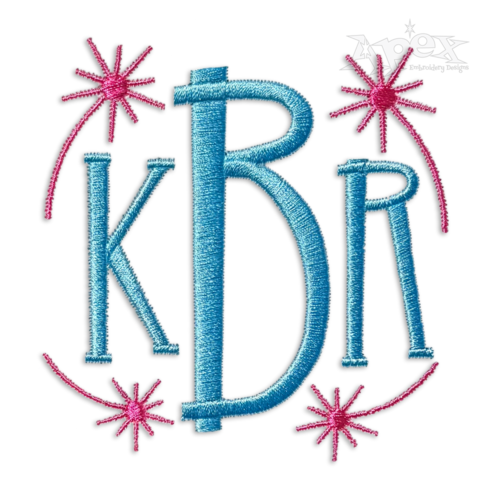 Apex Machine Embroidery Font Design