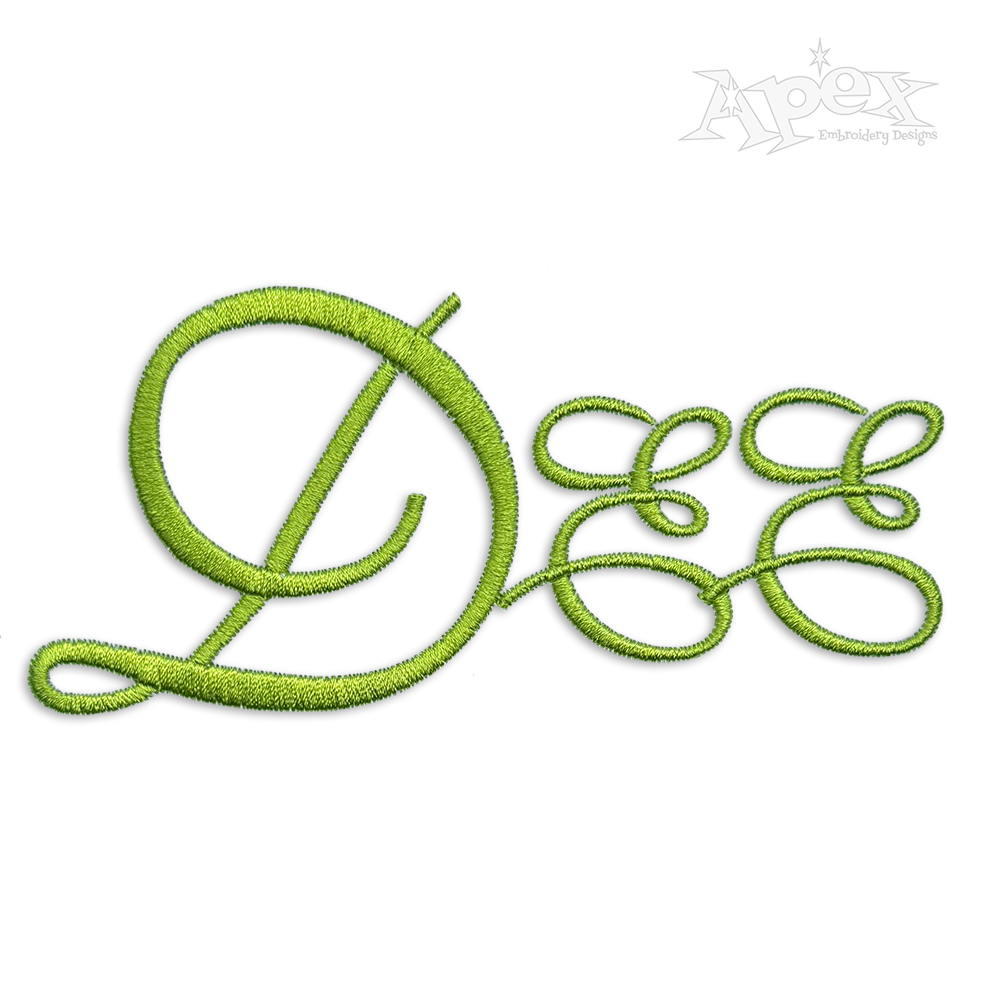 Rotan Machine Embroidery Font by Apex Alphabet
