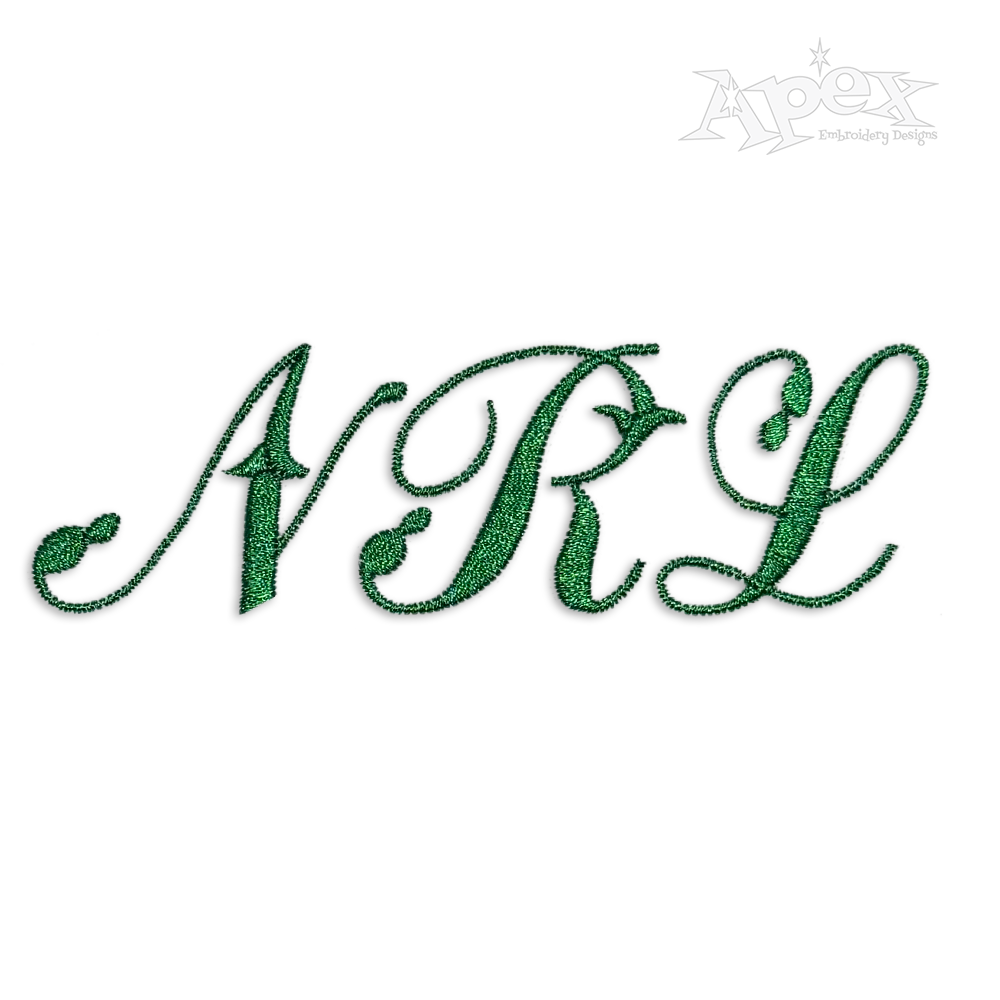 Wick Script Machine Embroidery Font by Apex