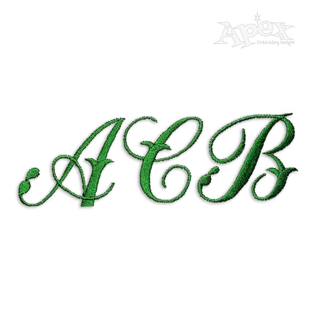 Wick Script Machine Embroidery Font by Apex Alphabet Designs