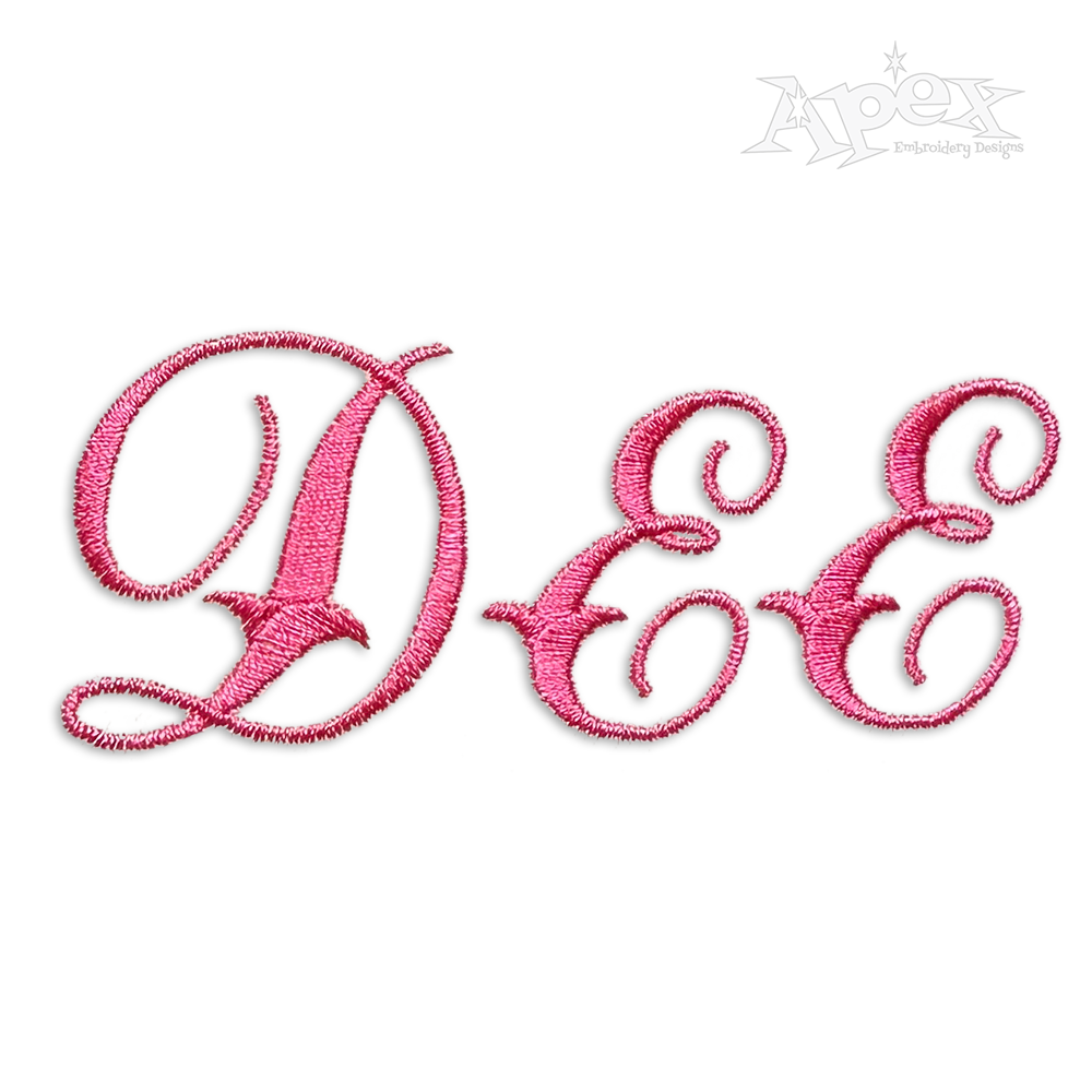 Wick Script Machine Embroidery Font by Apex Alphabet