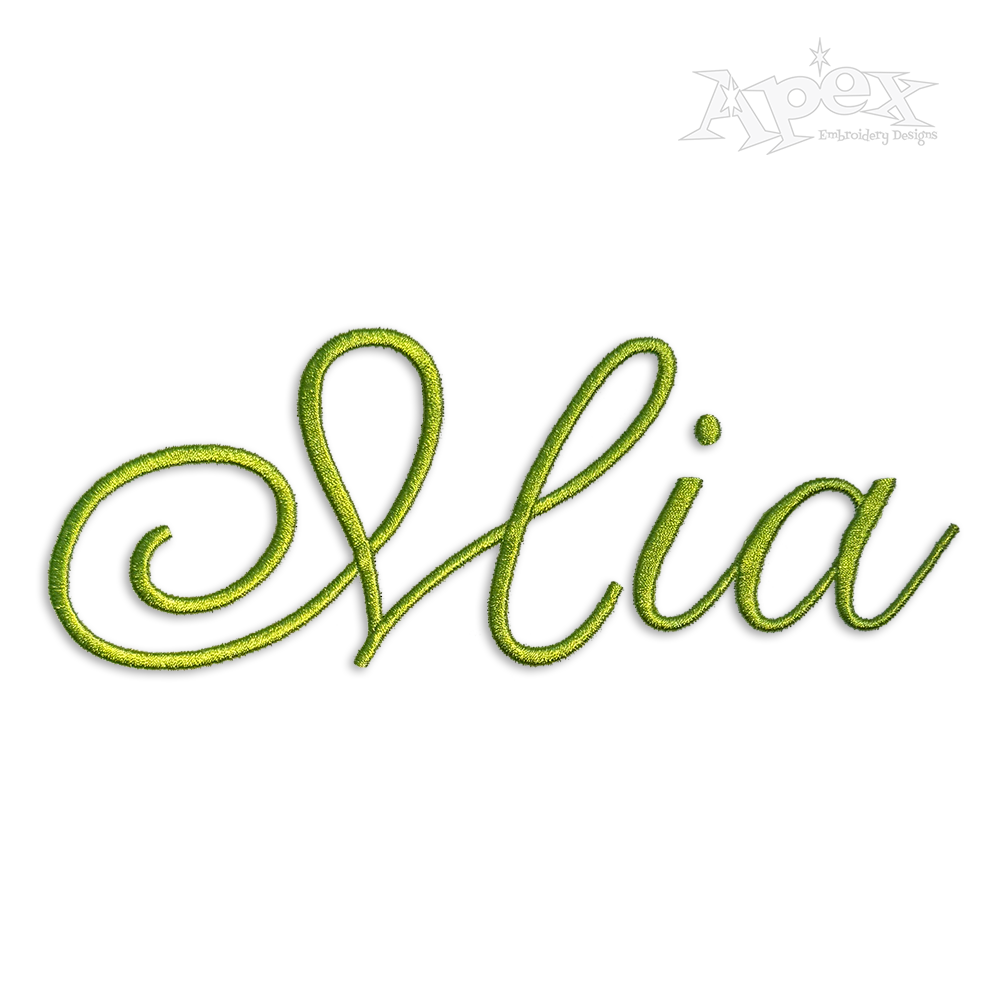 Valentines Script Machine Embroidery Fonts by Apex Designs Letters