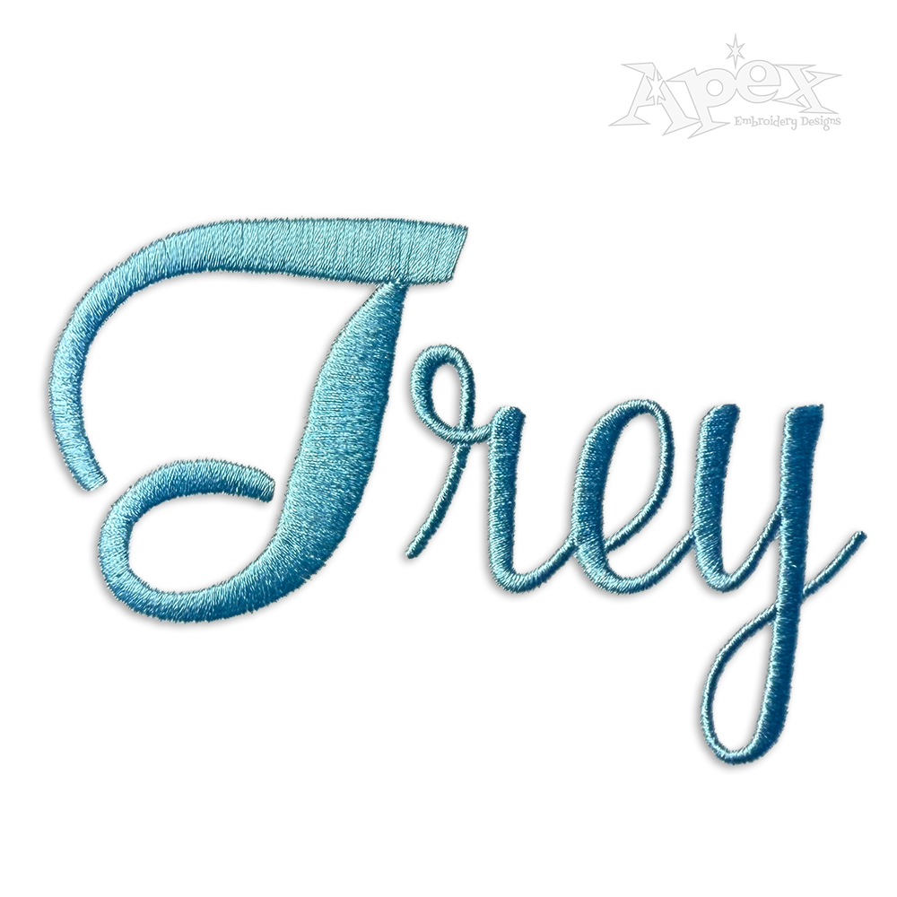 Script Style Machine Embroidery Font by Apex Designs Letters