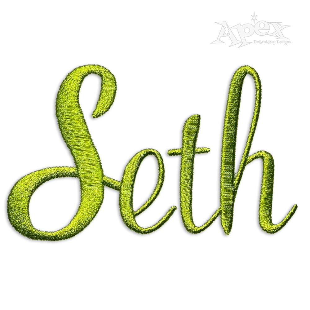 Script Style Machine Embroidery Font by Apex