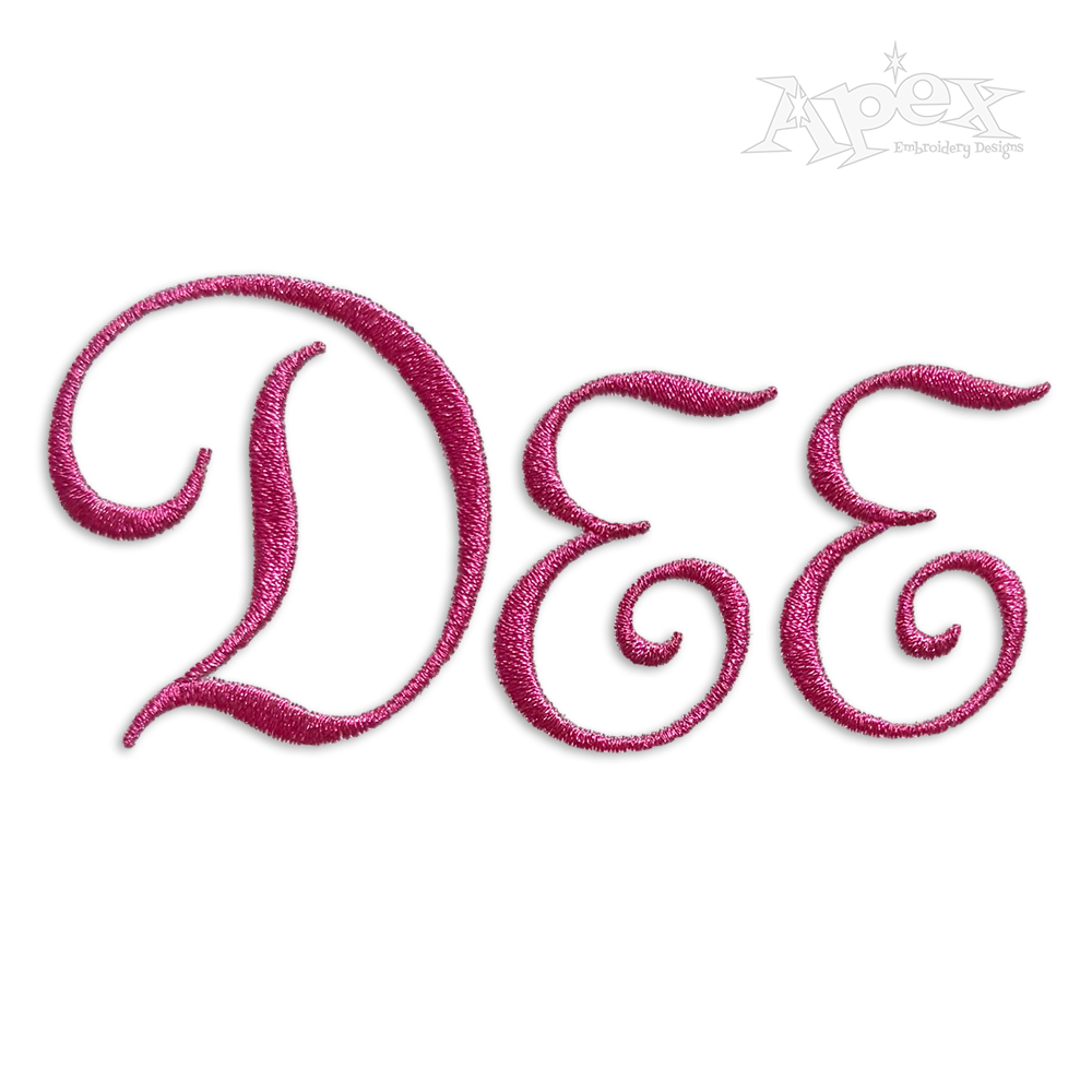 Script Enchanted Machine Embroidery Font by Apex