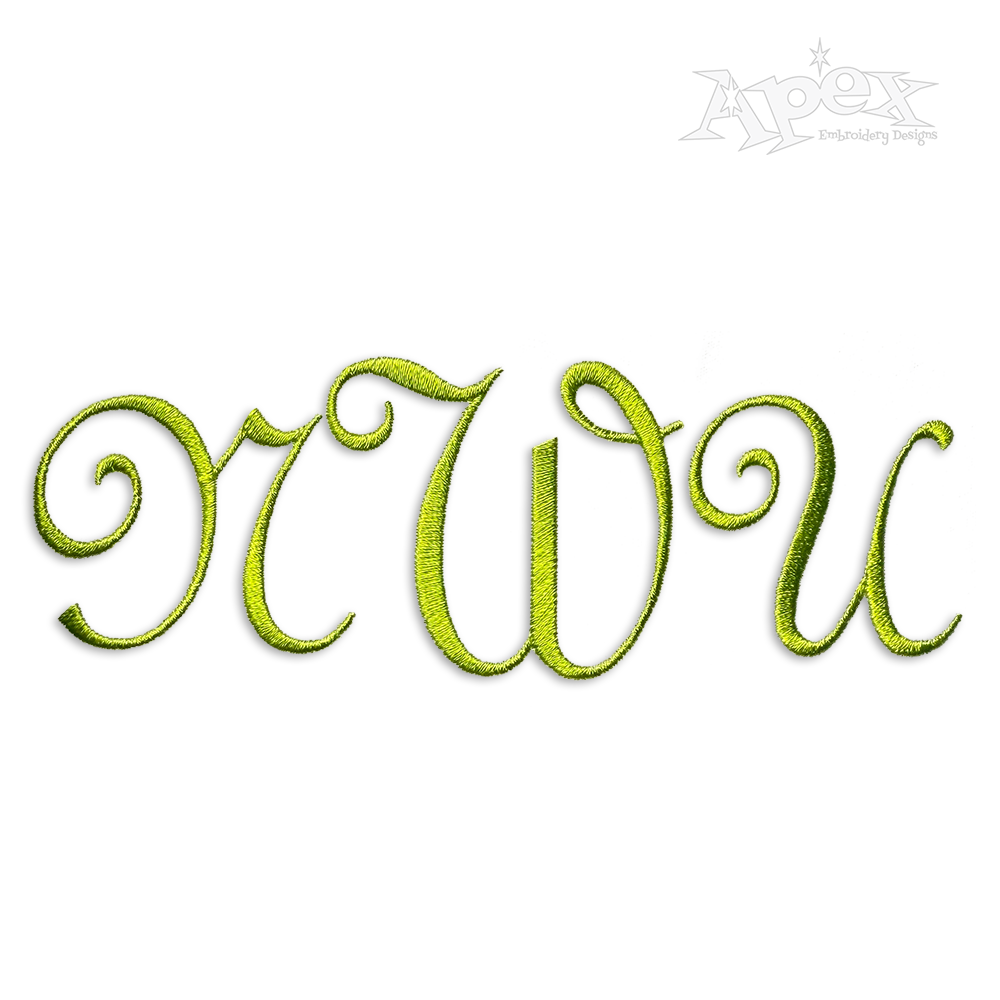 Script Enchanted Machine Embroidery Font by Apex Designs Letters