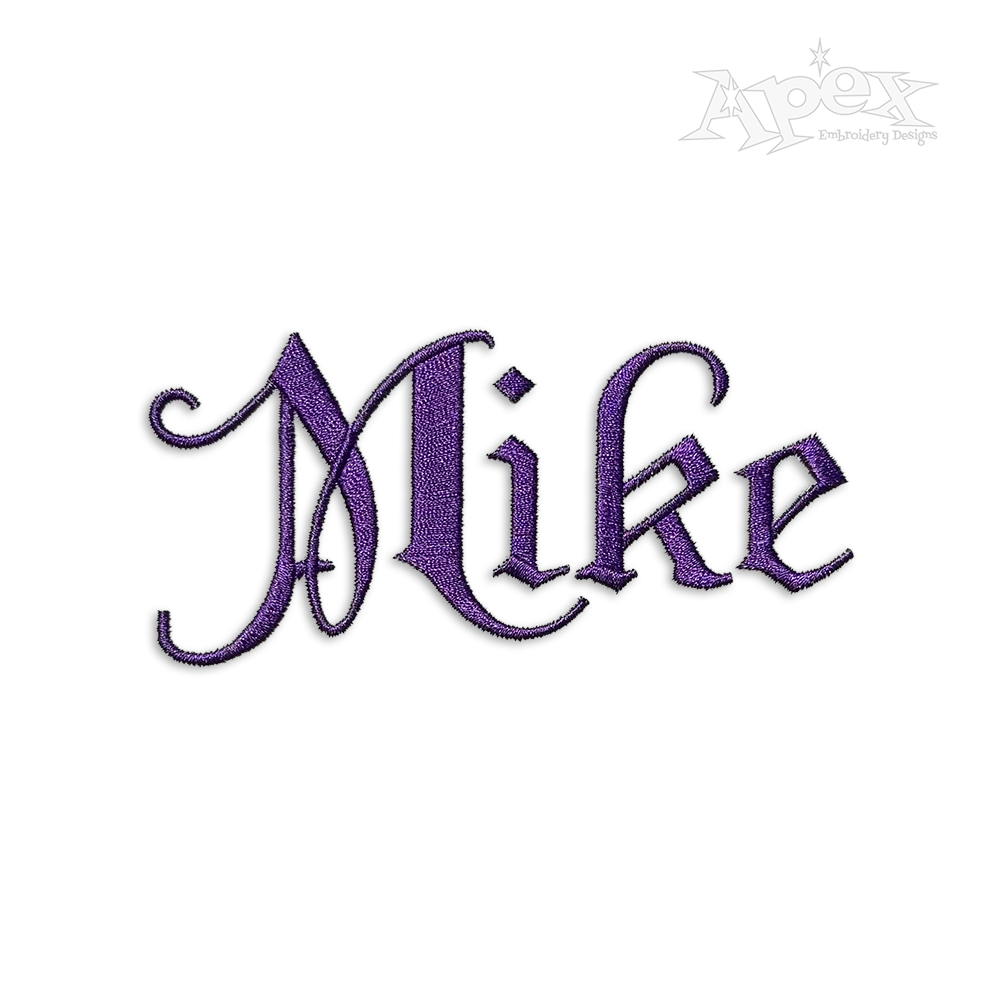 Old English Machine Embroidery Font by Apex Designs