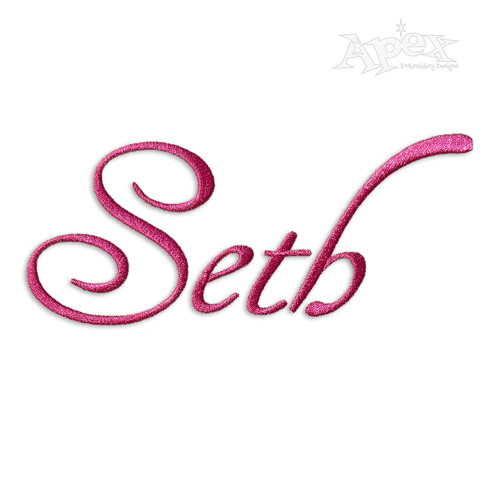 Marietta Script Machine Embroidery Fonts by Apex Design Lettering