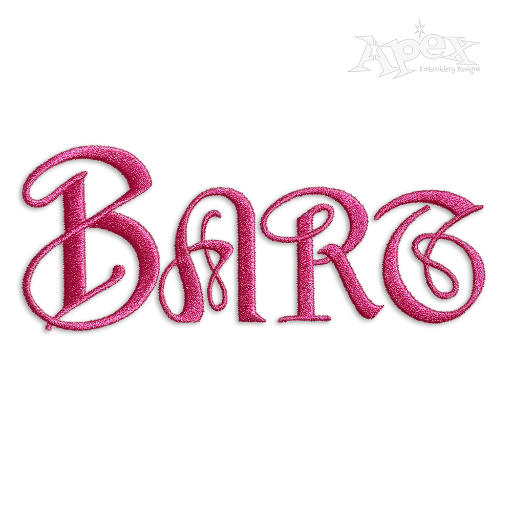 Enchanted Machine Embroidery Font by Apex Design