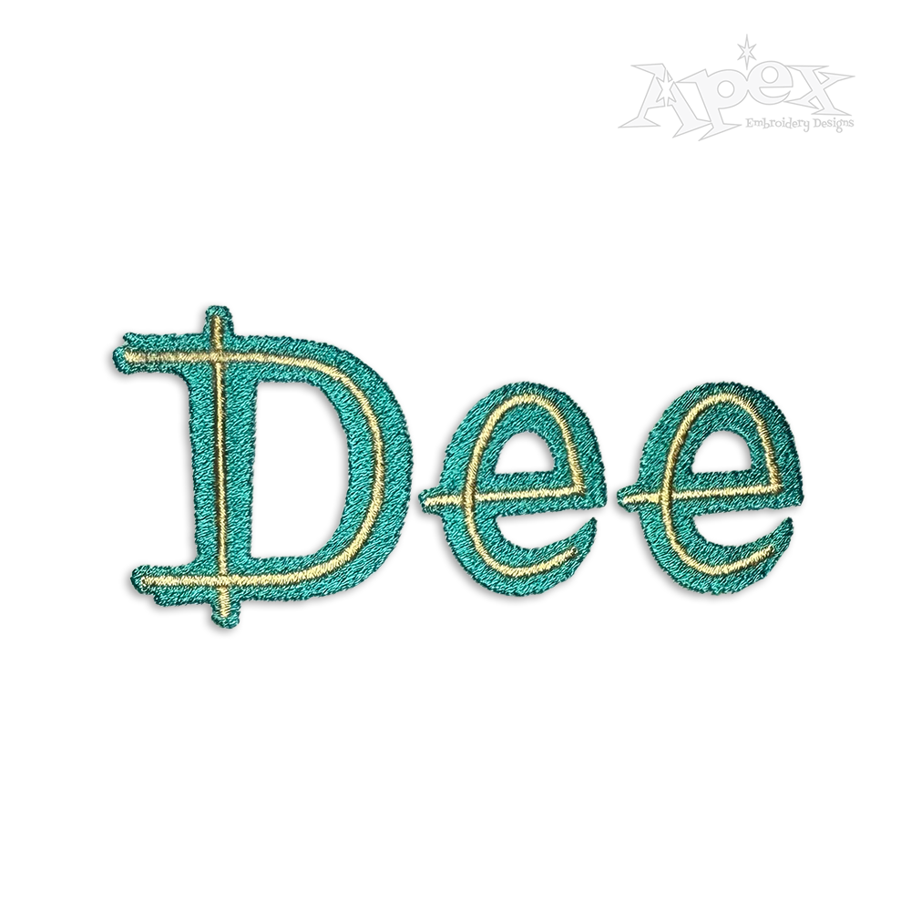 Tiki Island Style Machine Embroidery Font by Apex Design