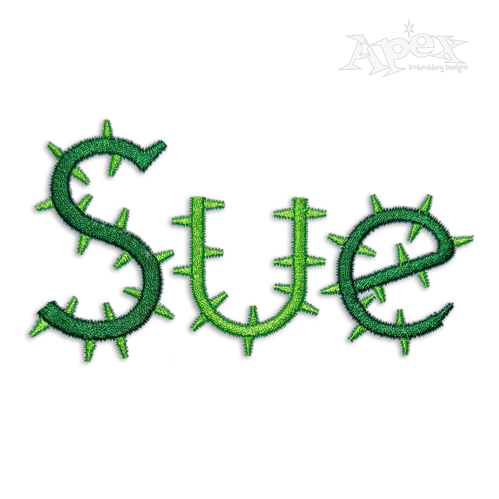 Cactus Machine Embroidery Font by Apex Designs