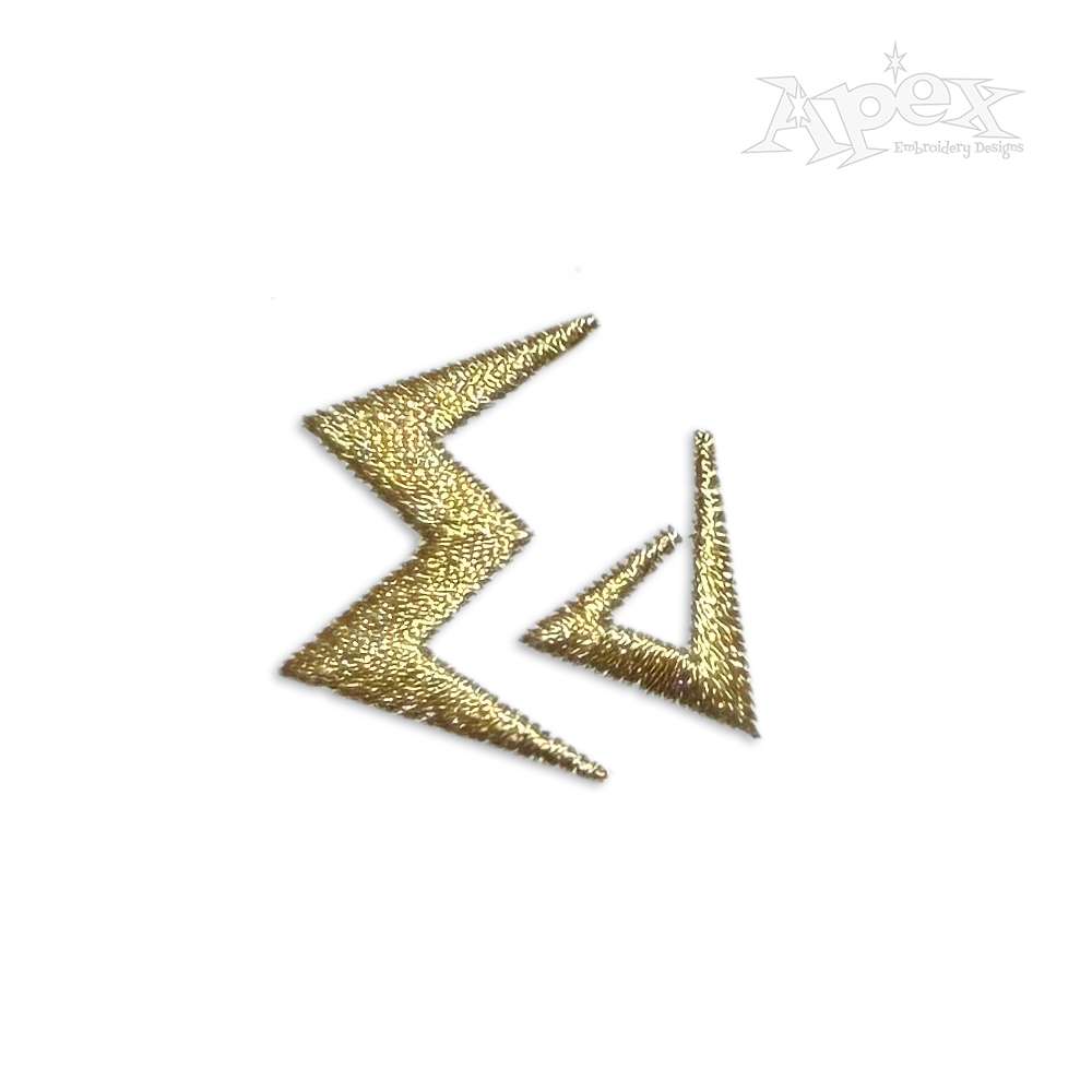 Electric Bolt Of Lightning Machine Embroidery Font