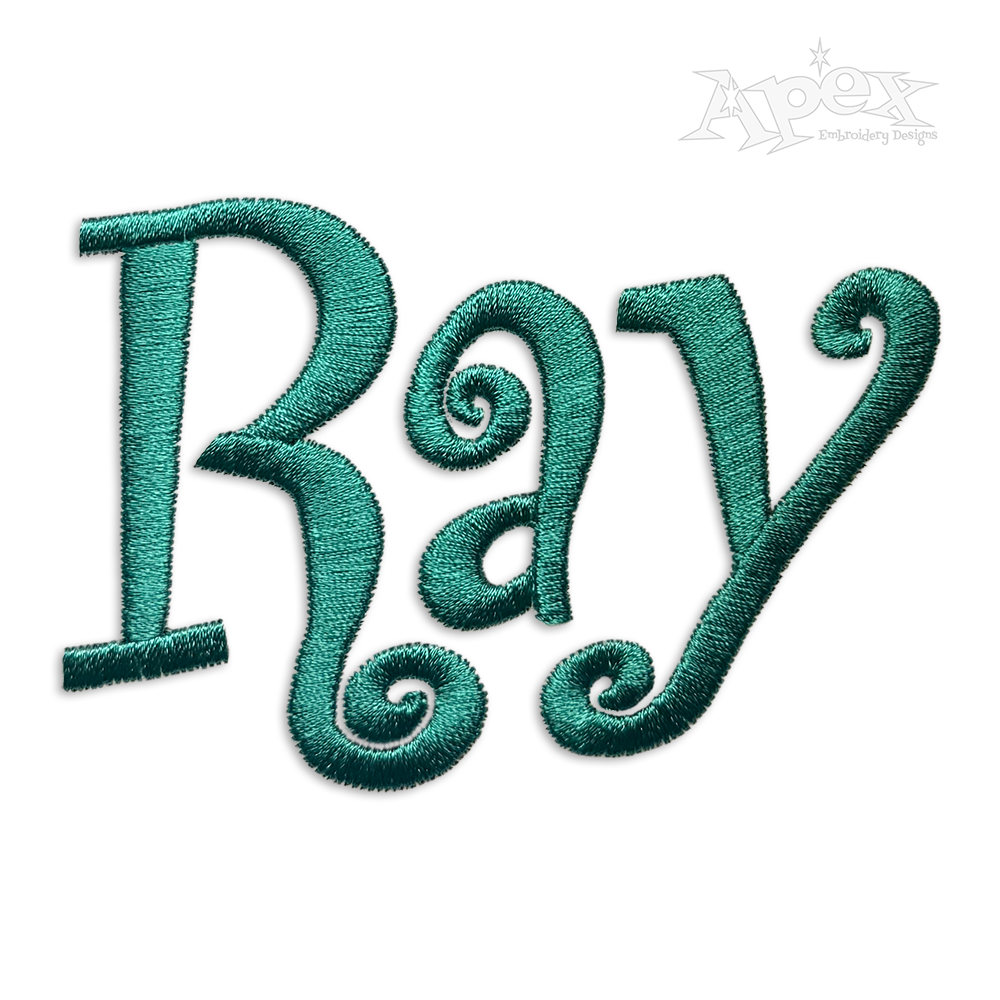 Curlz Extra BOLD Machine Embroidery Fonts by Apex Designs