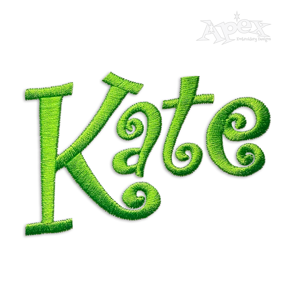 Curlz Extra BOLD Machine Embroidery Fonts by Apex Letters