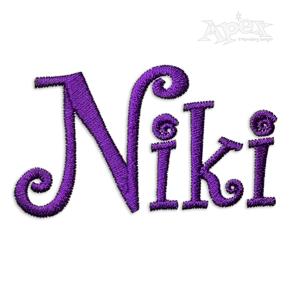 Curlz Extra BOLD Machine Embroidery Fonts by Apex