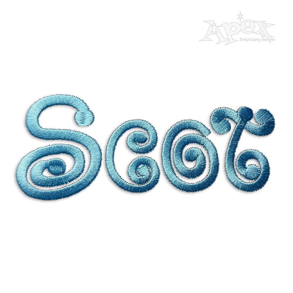 Baby Dots Machine Embroidery Fonts by Apex Designs