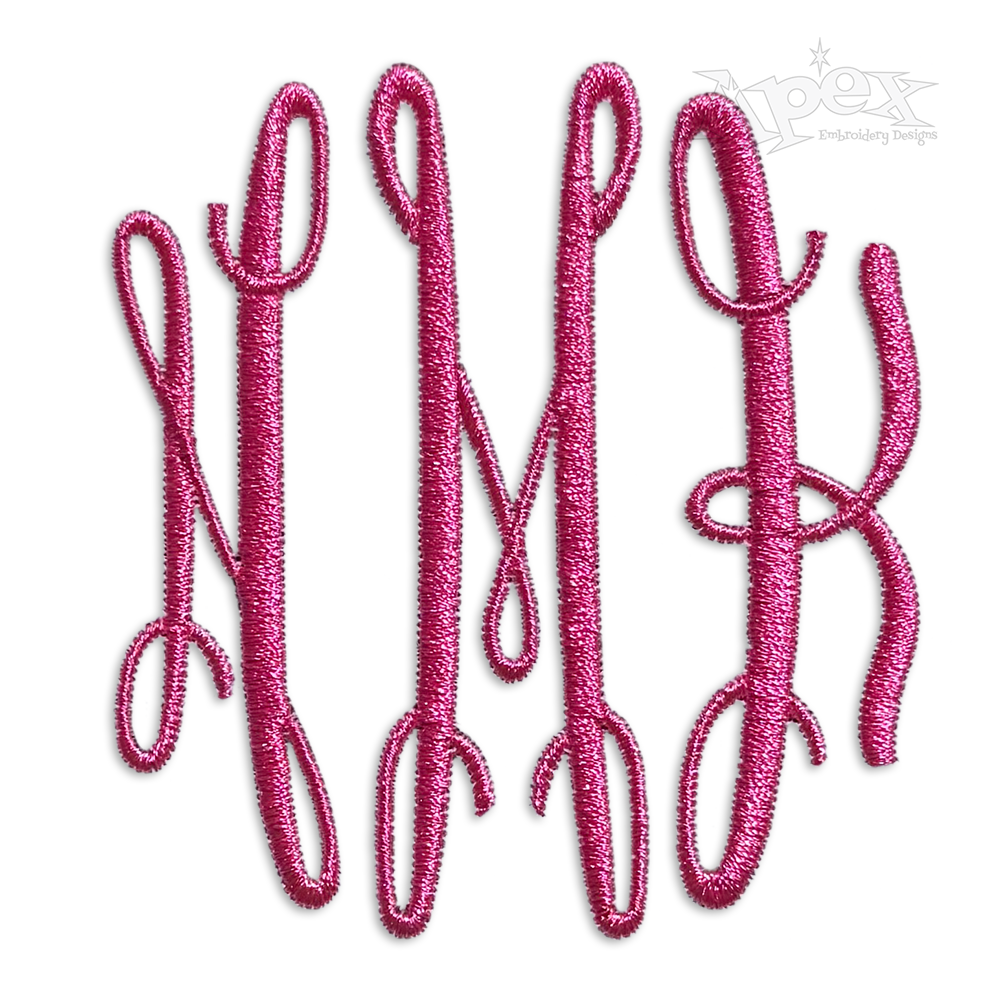 Royal Circle Embroidery Font by Apex