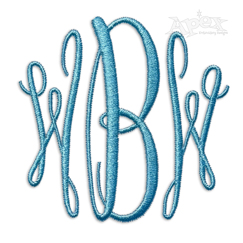 Royal Circle Embroidery Font by Apex by Letters