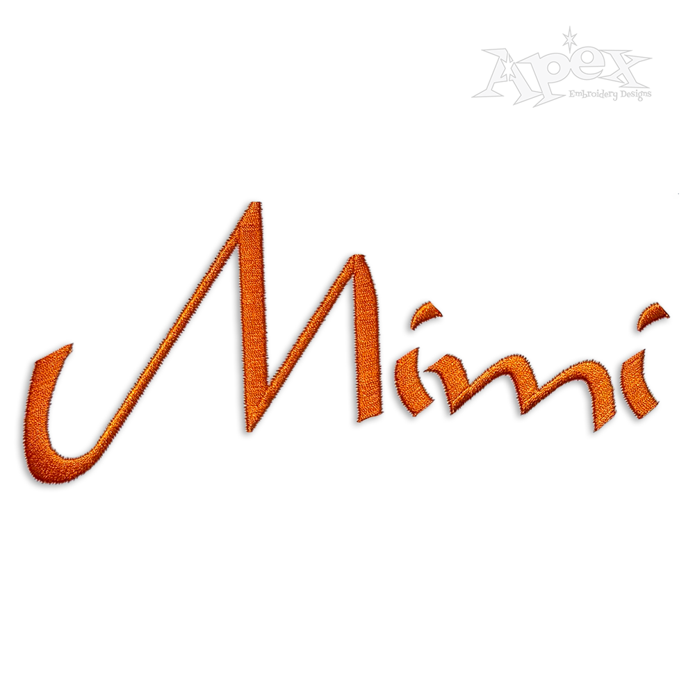 Carolina Script Machine Embroidery Font by Apex Design Art Letters