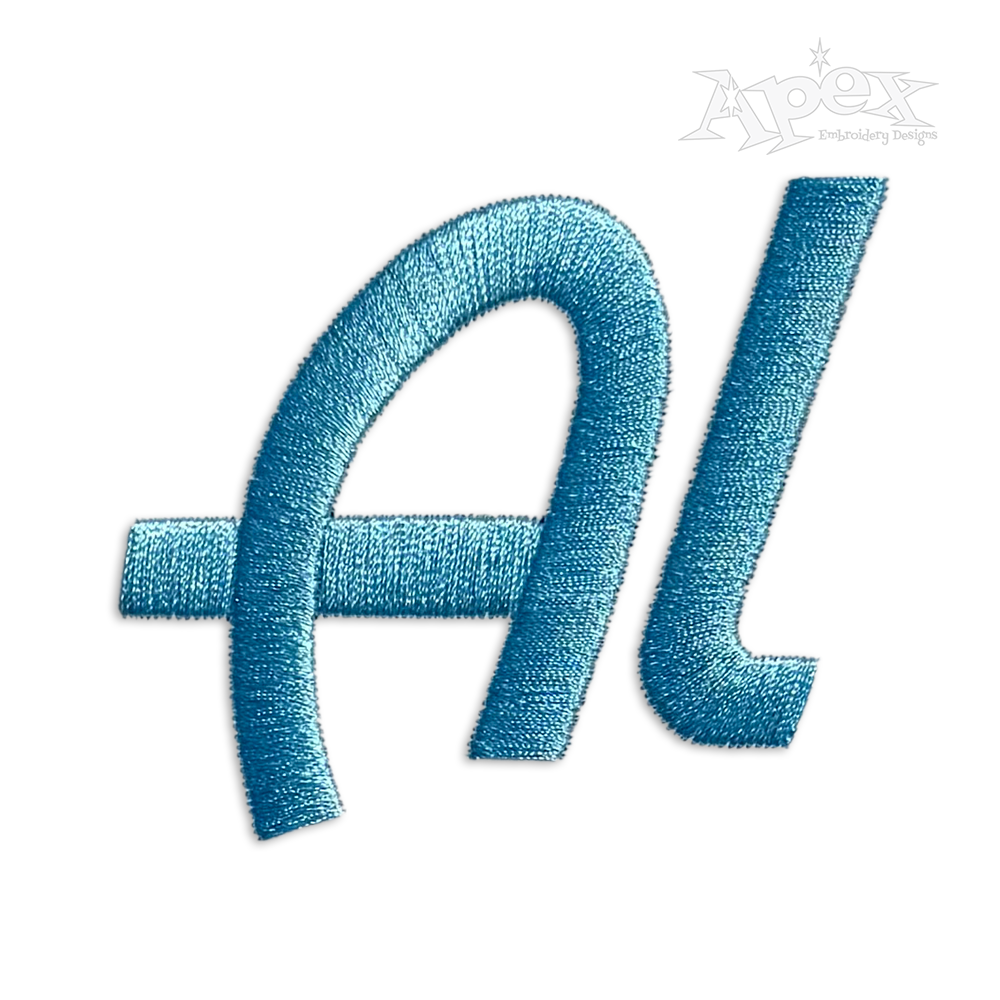 Airstream Machine Embroidery Font by Apex