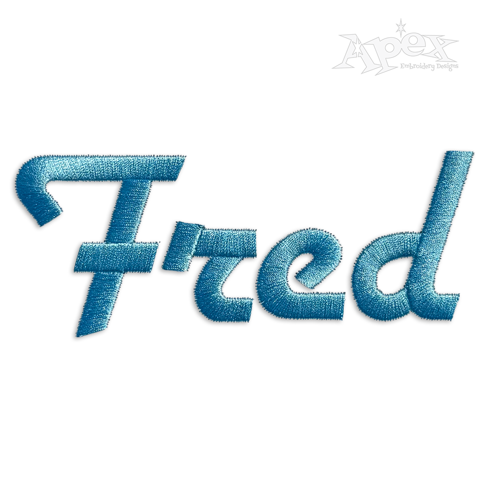 Airstream Machine Embroidery Font by Apex Designs Lettering