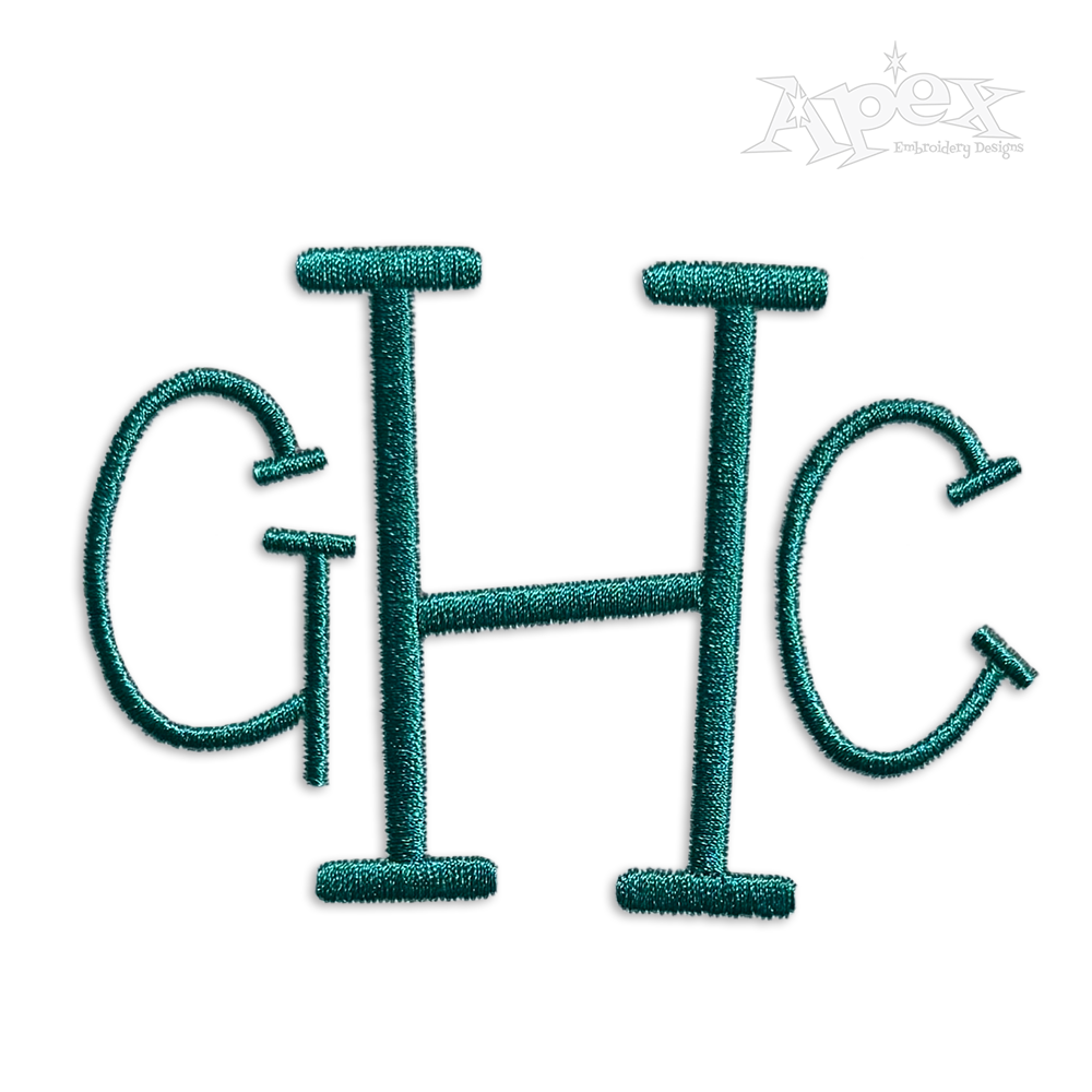 Swirly Curlz Machine Embroidery Font by Apex Design