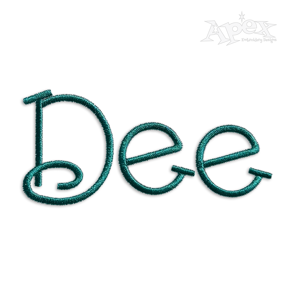 Swirly Curlz Machine Embroidery Font by Apex Design Art