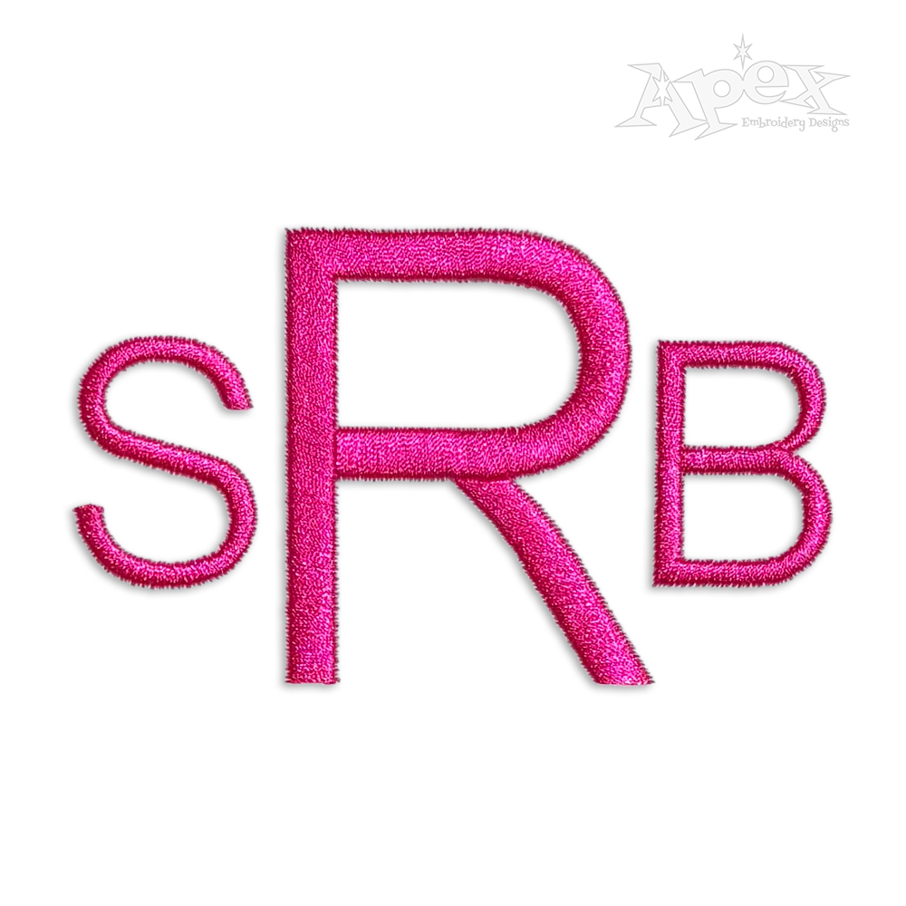 Block Type Alphabet Machine Embroidery Font Digitized by Apex Designs Art