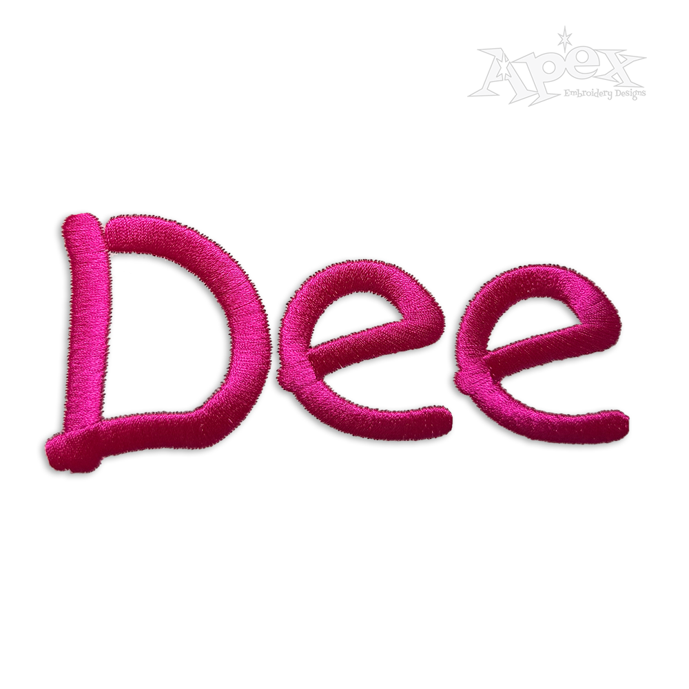 Kids Machine Embroidery Font Alphabet Letters - Apex