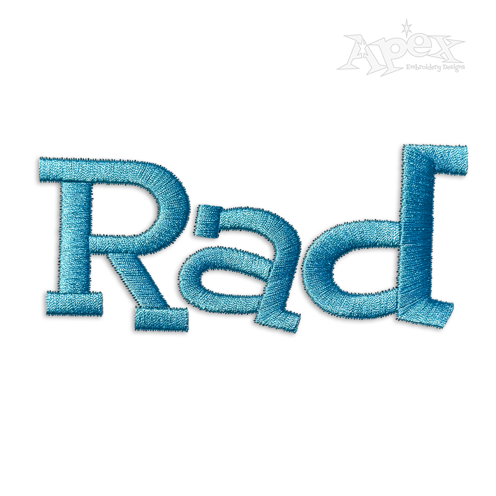 Block Machine Embroidery Font by Apex Designs All Lowers