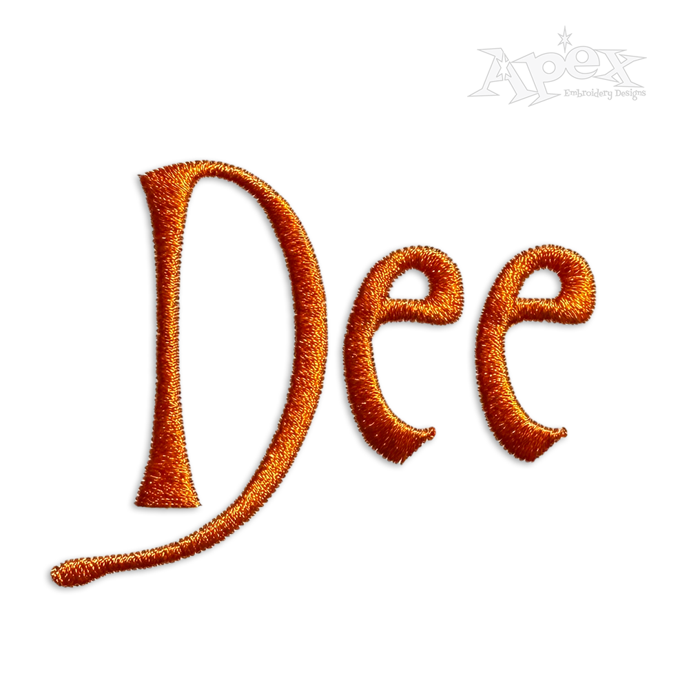 The Nightmare Before Christmas Embroidery Font Art