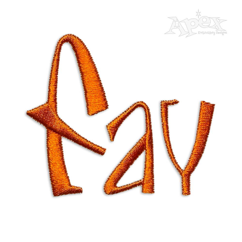 Jive Machine Embroidery Fonts by Apex Design Art Download