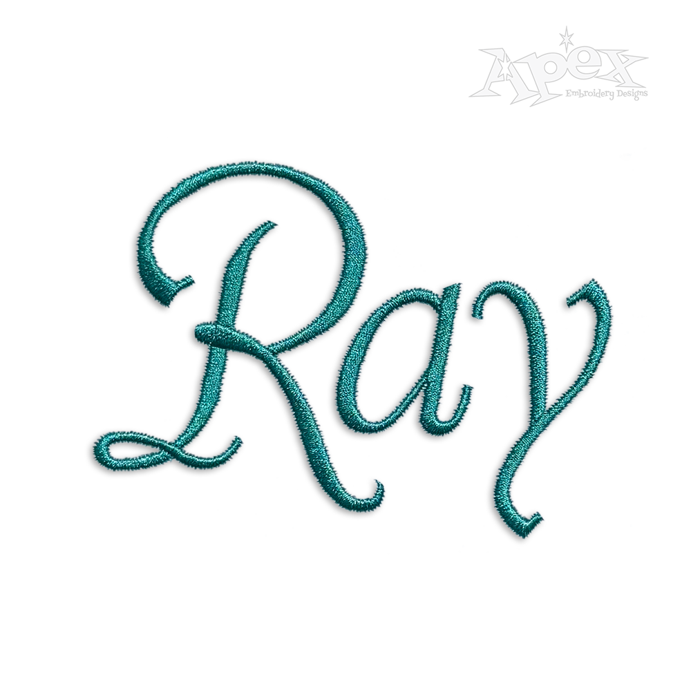 Pistoia Script Machine Embroidery Font by Apex Designs