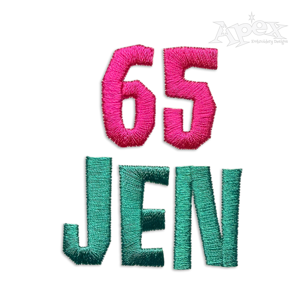 Island Machine Embroidery Font by Apex Design Letter
