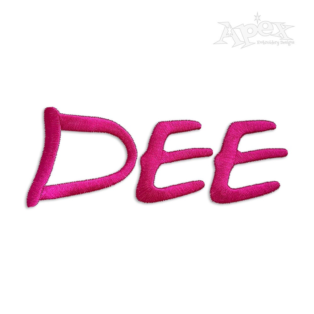 Friends TV Show Machine Embroidery Font - Apex