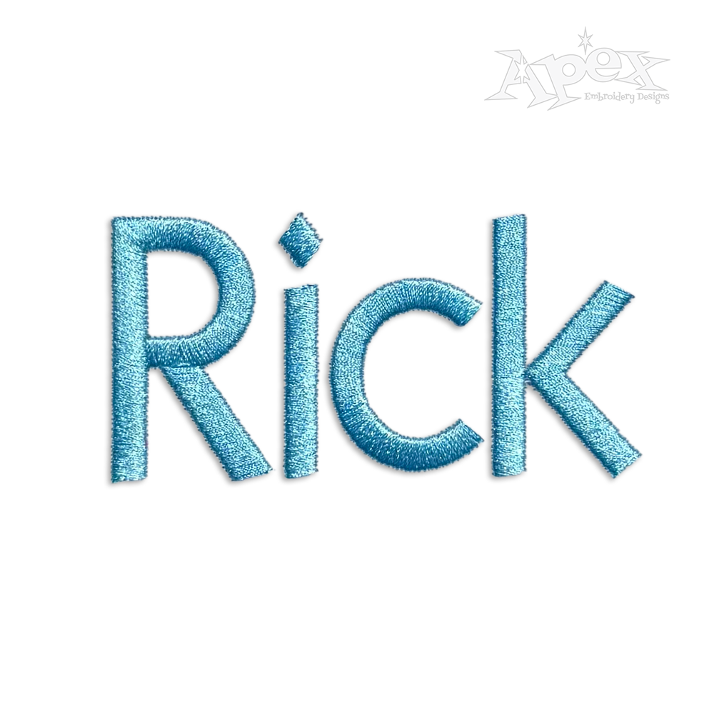 Nice Block Machine Embroidery Font by Apex